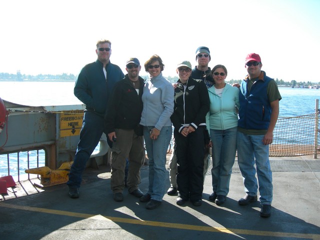 Everybody ready to depart the ferry